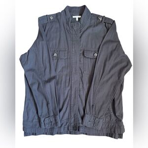 Maurices XL Gray Zip Jacket – 100% Cotton